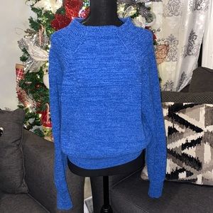 Free people blue knit crew neck size L